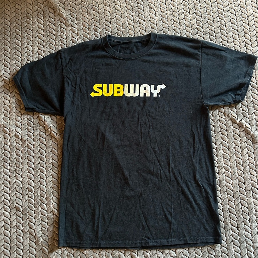 Vintage Subway Black and Yellow Men's T-Shirt